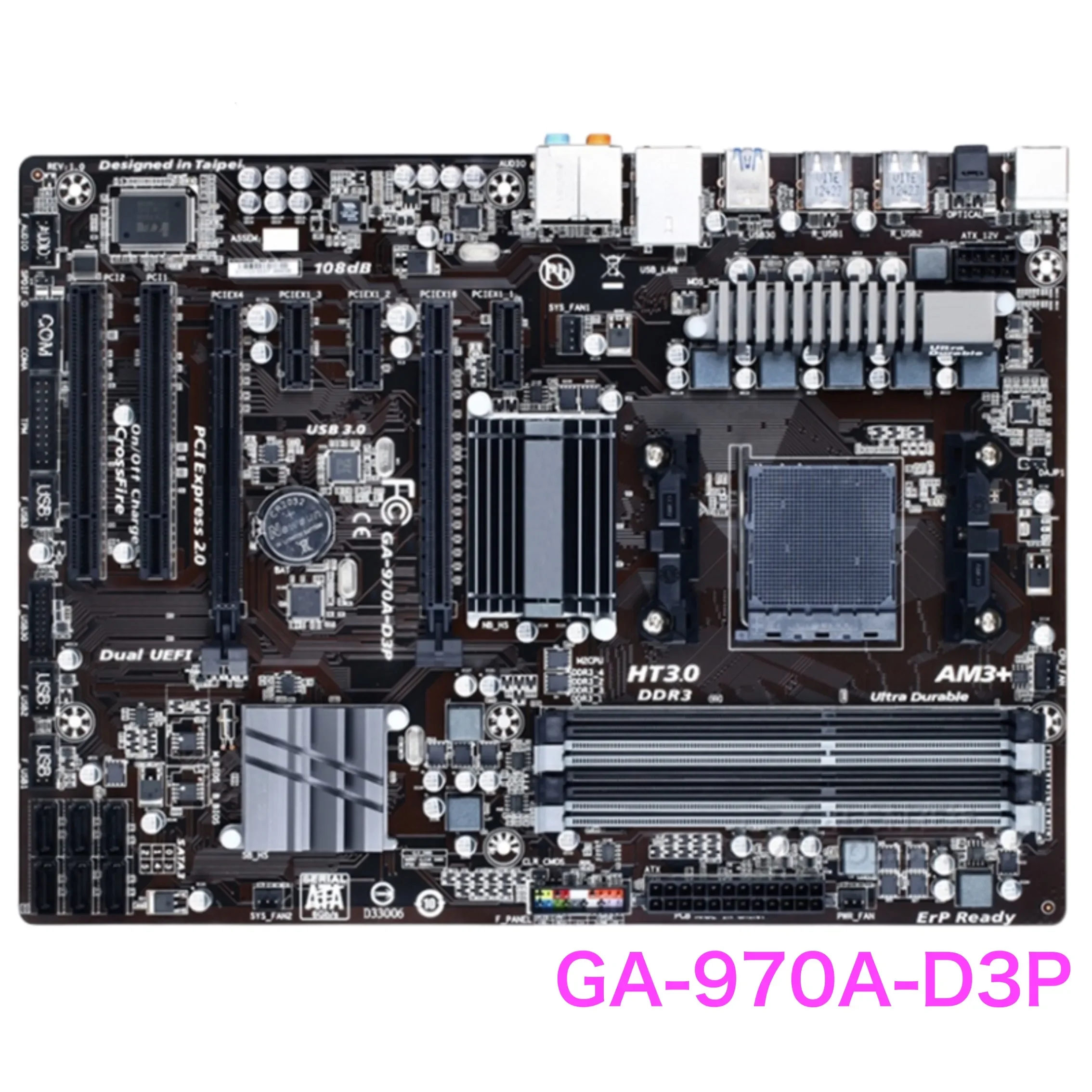 

Подходит для материнской платы Gigabyte GA-970A-D3P, 32 ГБ PCI-E2.0 DDR3 ATX 970, материнская плата, 100% протестирована, ОК, полностью работает