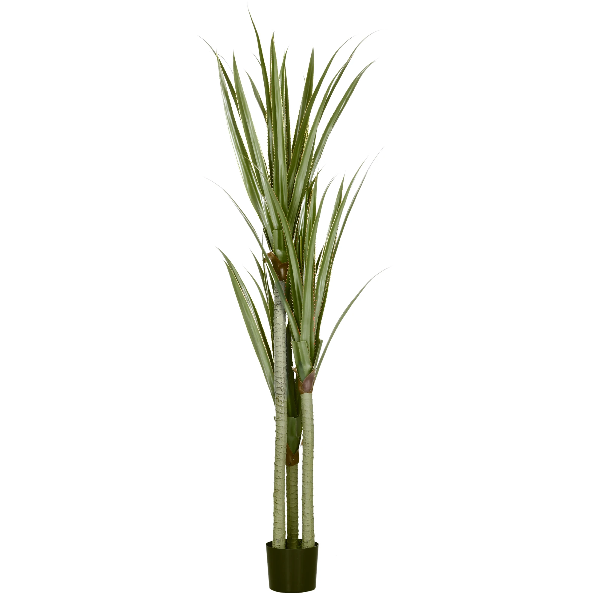 Homcom Verde Planta Artificial De Yuca En Maceta 190 Cm Para Decoración En Hogar