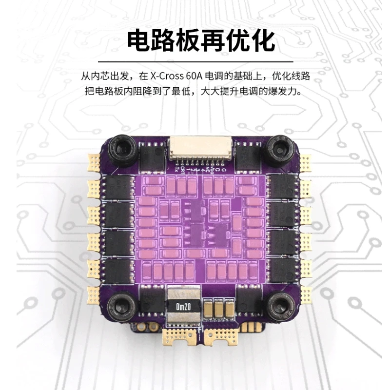 F7 60A 32 bits Crossover Racing Quatro em Uma Torre Voadora Ajuste de Parâmetro Bluetooth Multicanal 30,5 * 30,5