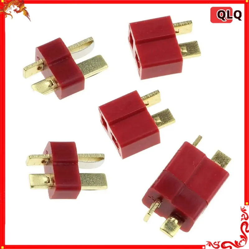 10/20 Pcs (5/10pair) Anti-skidding Deans Plug T Style Connector Female / Male for RC Lipo Battery ESC Rc Helicopter