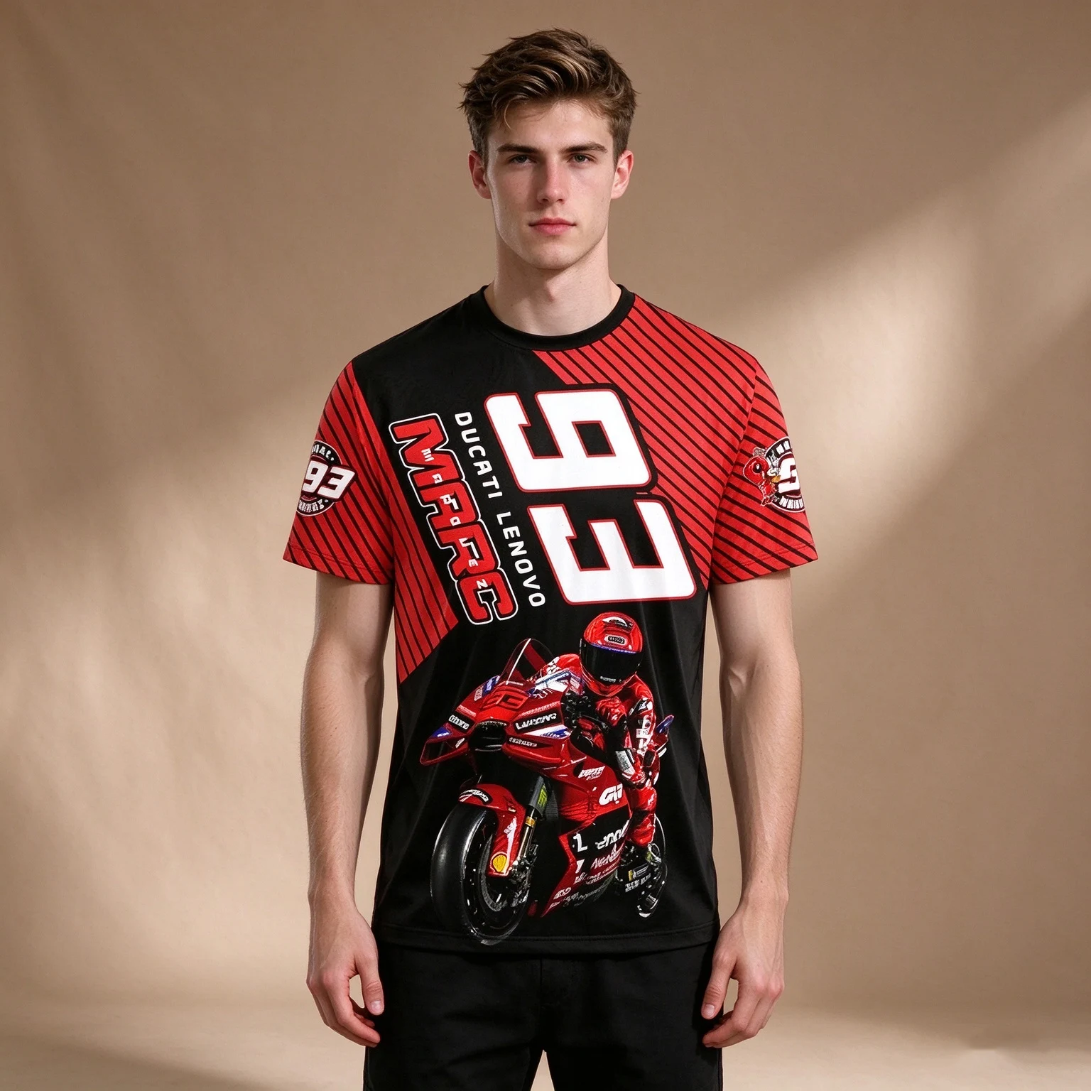 2026 New Marc Marquez #93 MotoGP Racing T-shirt 3D Print Quick Dry Motorcycle Short Sleeve Jersey Unisex Fan Tees