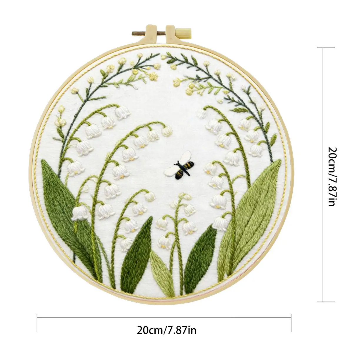 1 Stück 20X20CM/15X15CM 7,87/6,3 Zoll Kaffeehaus-Stickerei-Starter-Kit DIY-Kit DIY-Stickerei-Set Handarbeiten Heimdekoration – Detail 2