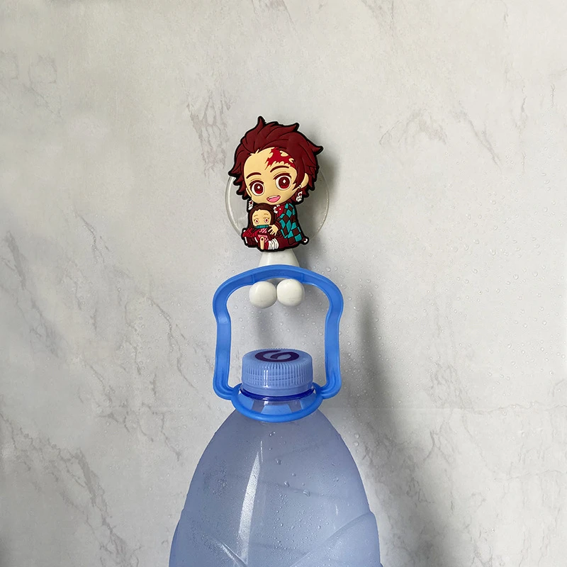 Anime Demon Slayers Doll Toy Electric Toothbrush Holder Nezuko Tanjirou Zenitsu Wall Mounted Bathroom Toothbrush Shelf Towel Ra - view 3