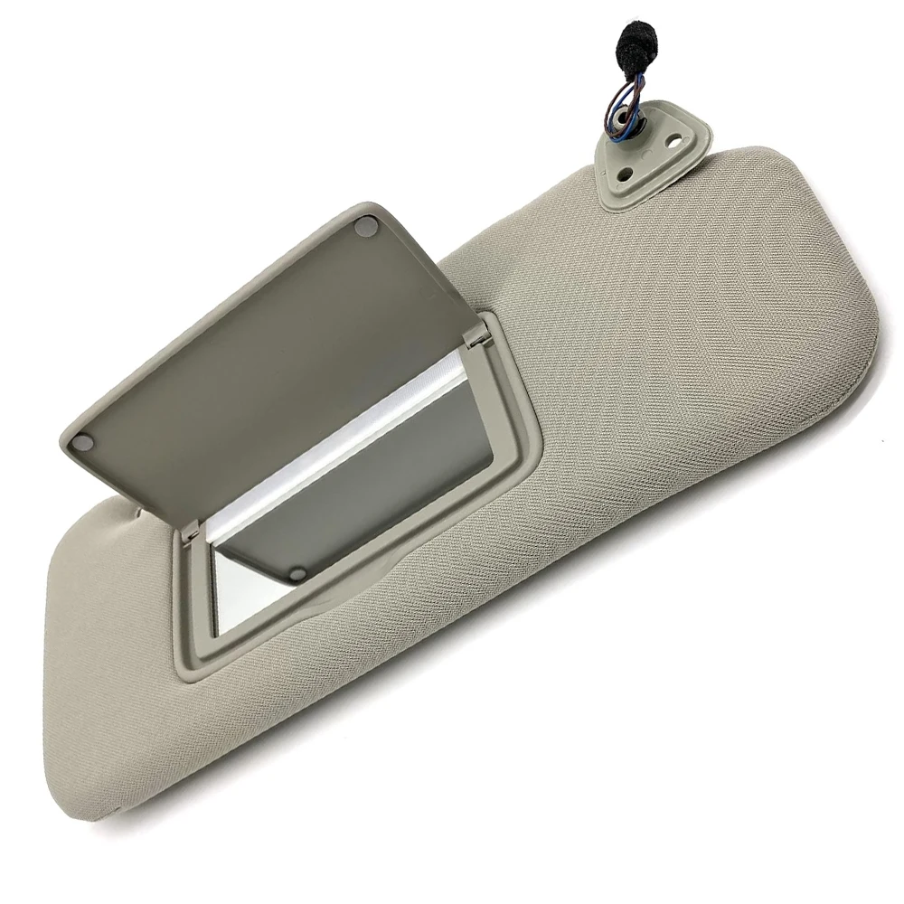 Car Interior Sun Visor With Mirror and Light Grey Beige Sun Shade for Nissan Murano 2009 2010 2011 2012 2013 2014 LHD