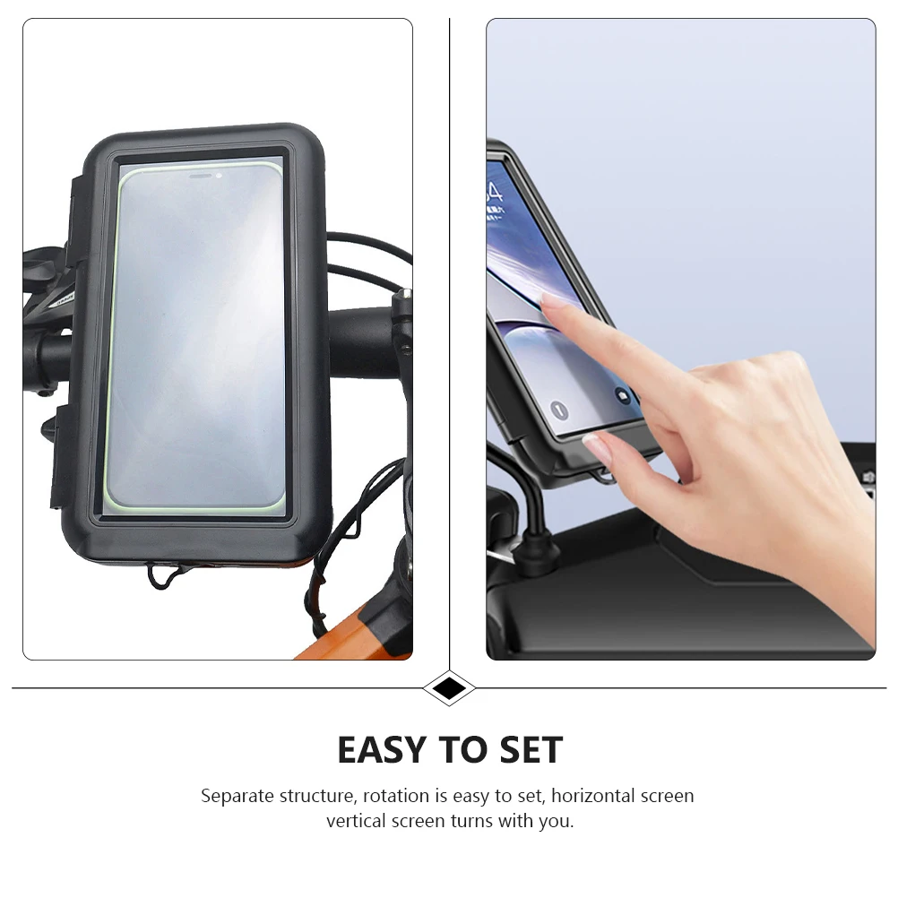 

Waterproof Motorcycle Holder All-Inclusive Smartphone Support Rotatable Shockproof Universal Bike Navigation Rack For All