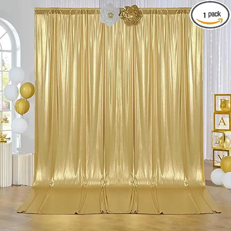 5x10ft Laser Backdrop Curtains For Glitter Wedding Photo Back Drop Cloth Birthday Christmas Photography Background Decor 1 panel