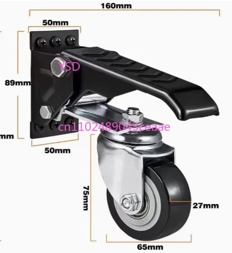

SucceBuy 165 lbs 2.5" Set of 4 Workbench Caster Wheels Mounted Retractable Stepdown Wheel 360° Swivel for Tables and Equipment