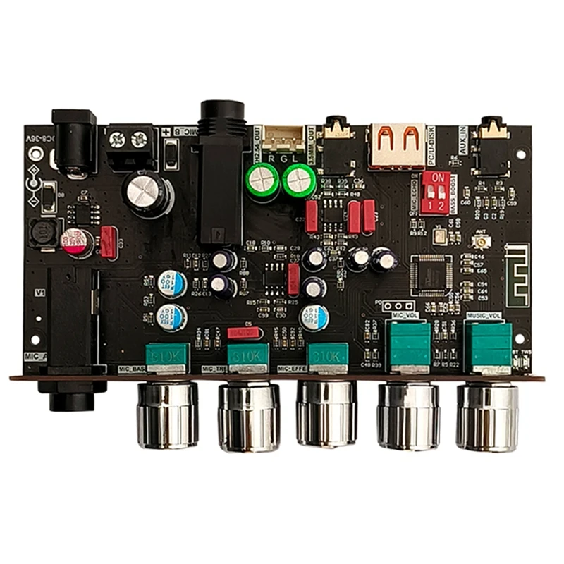 

USB-декодирующая плата микрофона, передняя сценическая плата, микрофон с передним эффектом, пение с Bluetooth, USB-декодирующая плата (B)