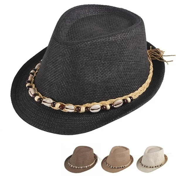 

Fashion Men Women Straw Hat Fedoras Hat Gangster Cap Beach Hats Panama Hat Outdoor Sports Sunhat Summer Hat Top Hats