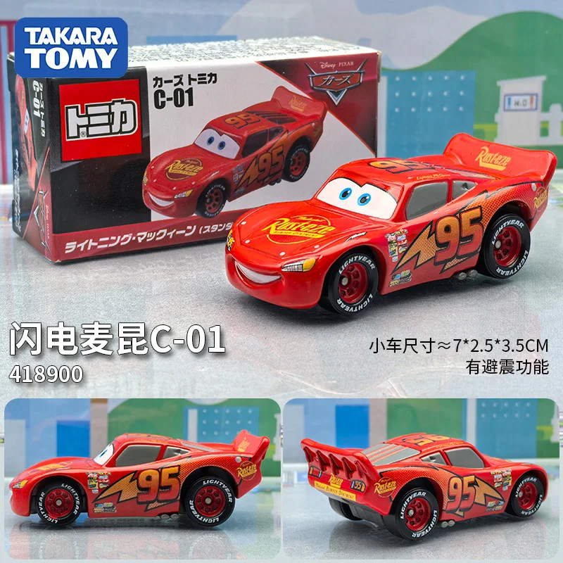 TOMY New Disney Pixar Car 3 Lightning McQueen Racing Family Jackson Storm Ramirez 1:55 Die Cast Metal Alloy Children's Toy Car