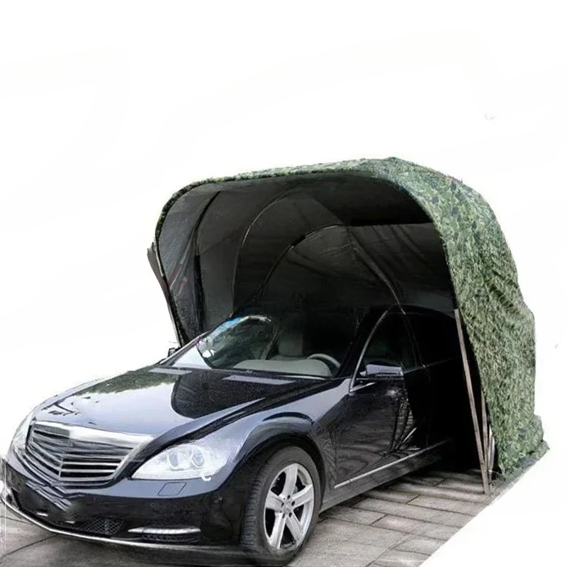 Car Tent Portable Manual Waterproof Car House Shed Foldable Shelter Carport Parking Canopy Galvanized Steel Retractable Garage