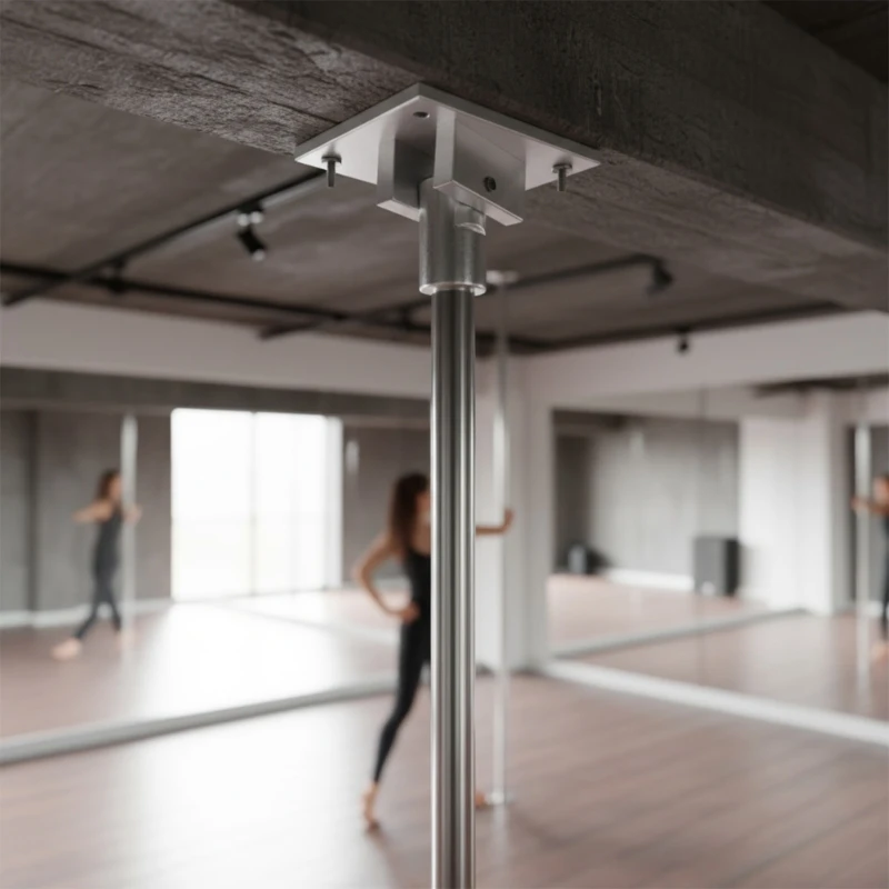 Support poteaux danse Type lourd, Installation Simple, capacité poids élevée, perçage coudé, Surfaces antidérapantes