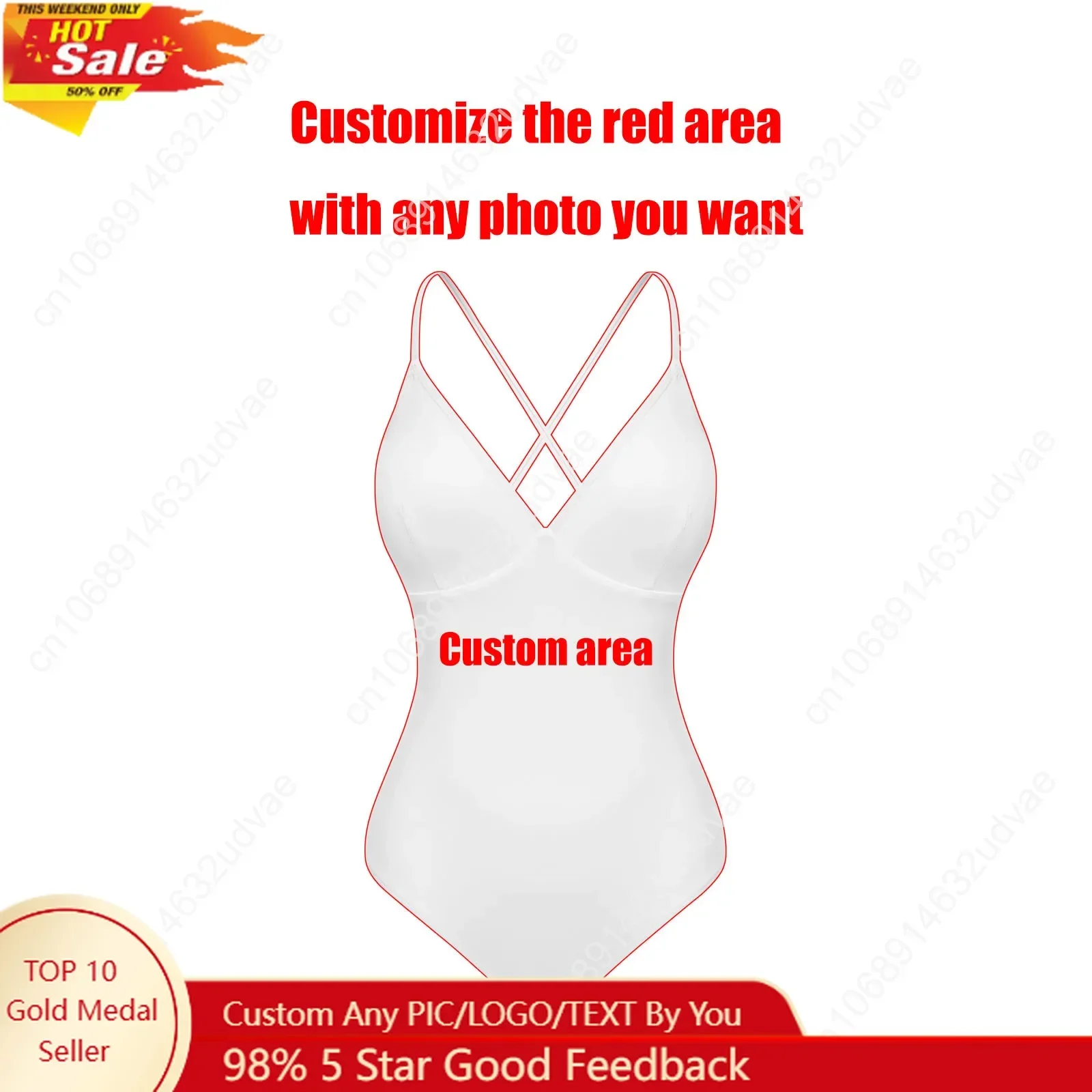Custom V-neck Halter Back Swimsuit Womens Bathing Suits Personalized Bikini Pool Party Beach Sexy Swimwear Custom Made Beachwear