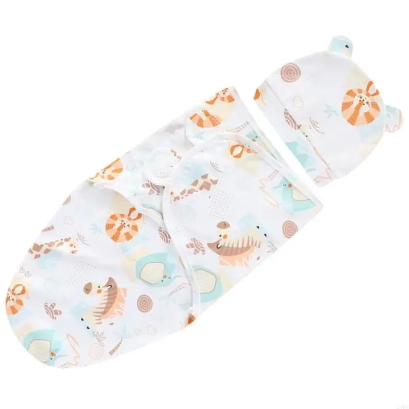 

Baby Essential Bags with Hat Breathable Sleep Bag Sleeping Bags Cotton Wrap Blanket for Newborns 0-6 Months 24BE