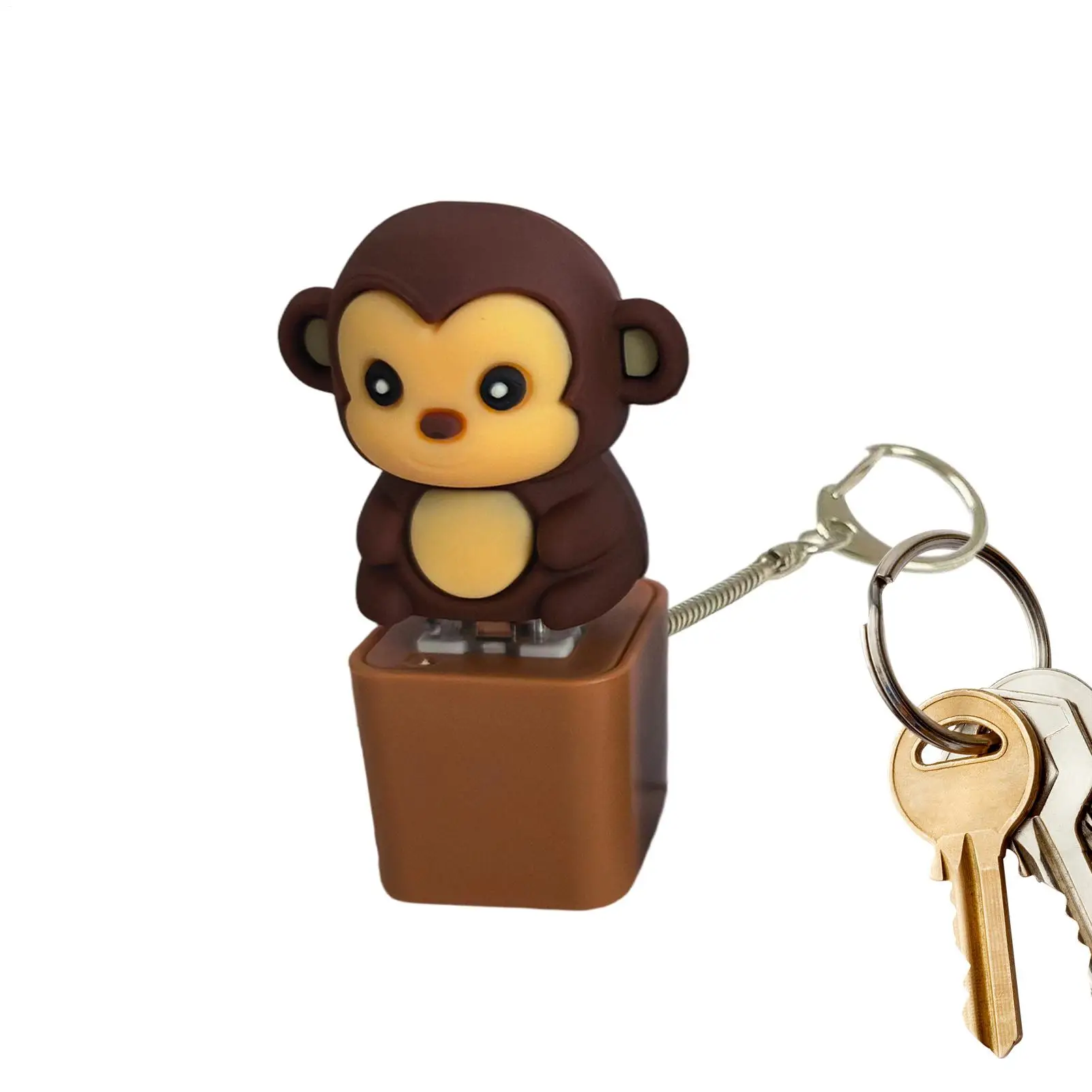 Keyboard Fidget Cute AnimalFun Rechargeable LED Clicker With Sound Keyboard Fidget Keychain For School Meeting Desk Home