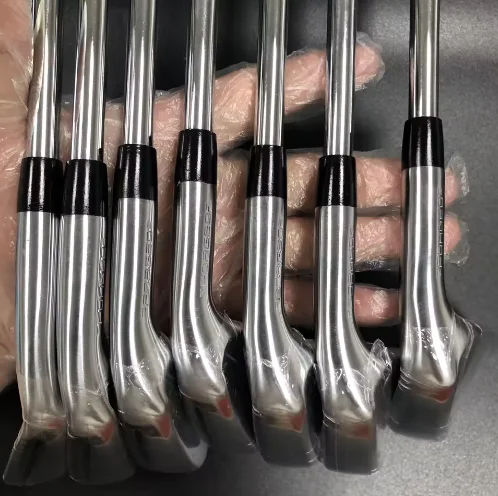 

2025 New Unisex Iron Golf Club 7-Piece 4-9P Right Handed Stiff Flex Steel Shaft Rubber Grip with Club Covers