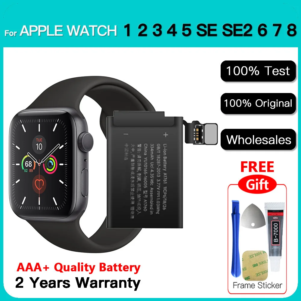 Original Replacement Battery for Apple Watch Series 1 2 3 4 5 SE 6 7 8  iWatch S1 S2 S3 GPS LTE S4 S5 S6 S7 S8 4G 38/40/42/44mm