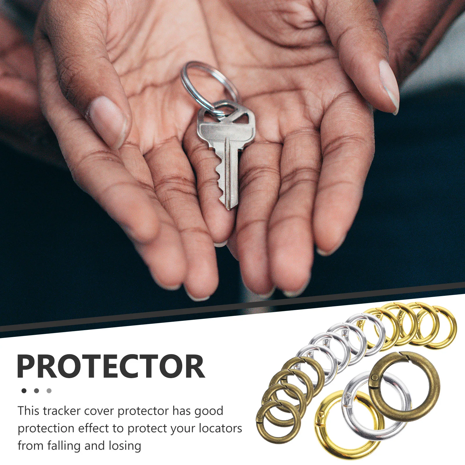 

15Pcs Spring O-Rings Round Snap Buckles Keychain Jewelry Making Rings Hypoallergenic Durable Multi-Use Keychain Rings for Crafts