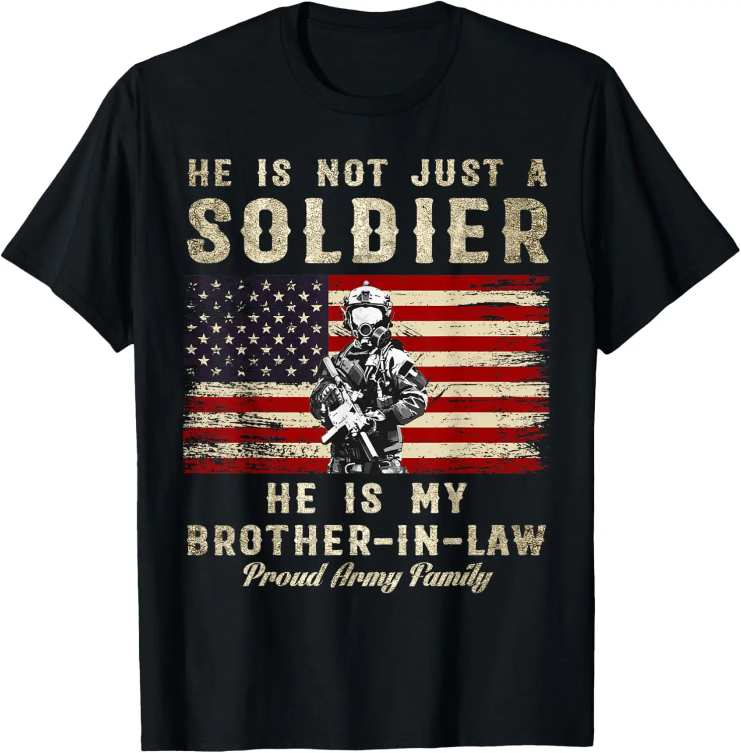 

Brother In Law Proud Army Military Soldier Family Memorial T-Shirt