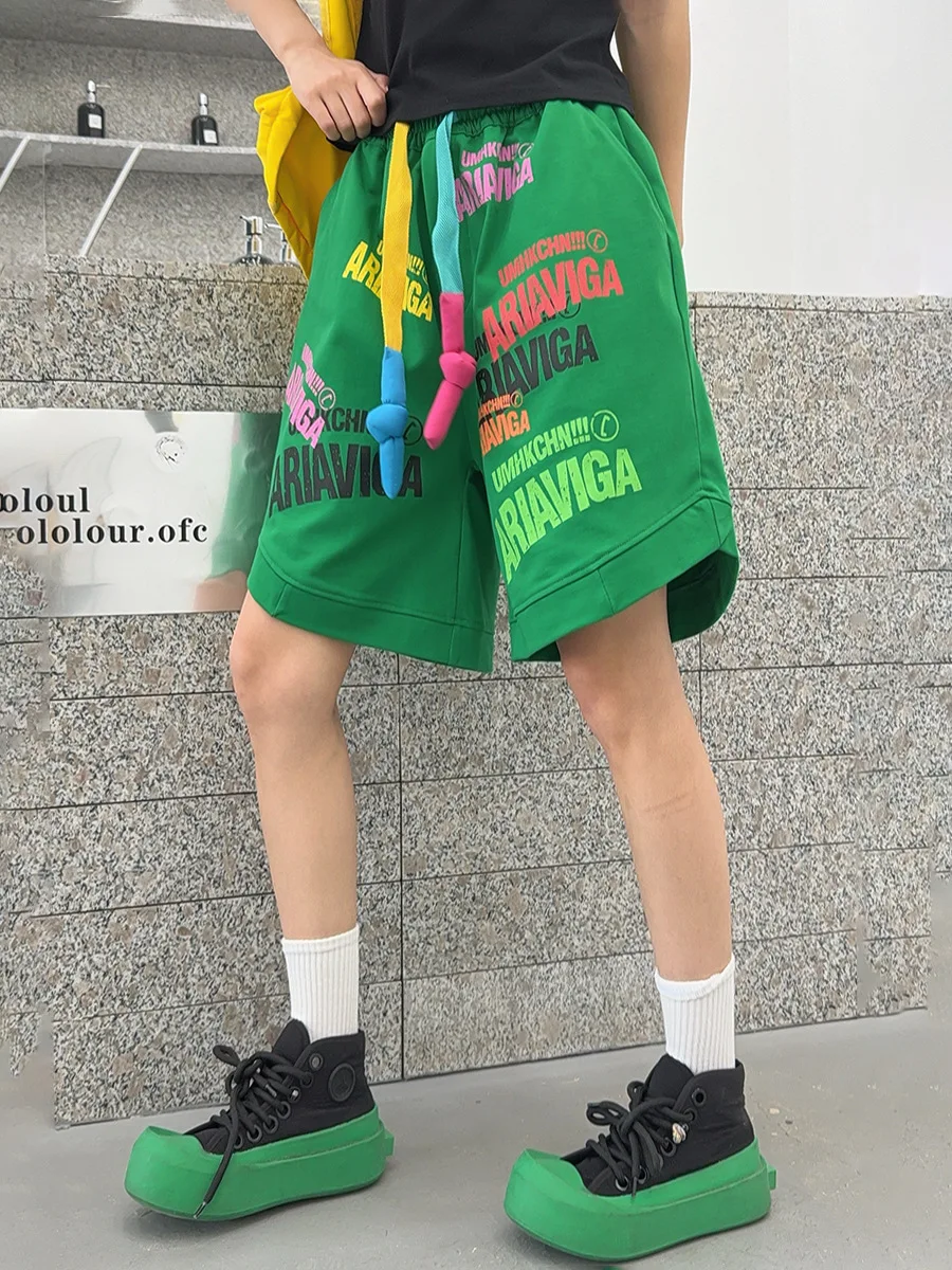 

College Style Straight Five-point Pants 2025 Summer New Trend Casual Pant Versatile Loose Simple Women Pants Cargo Pants