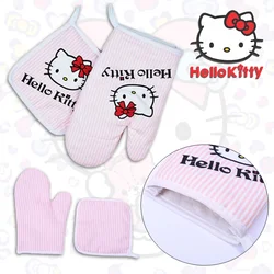 Hello Kitty Sanrio Kitchen Gloves Oven Mitts Kawaii Anti-scald Heat Resistant Insulation Non-slip Kitchen Tools Handkerchiefs