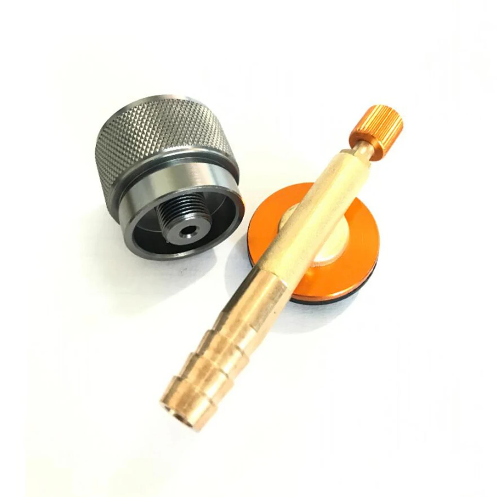 Outdoor Gas Propane Flat Tank Outlet Connector Refill Adapter Switch Valve