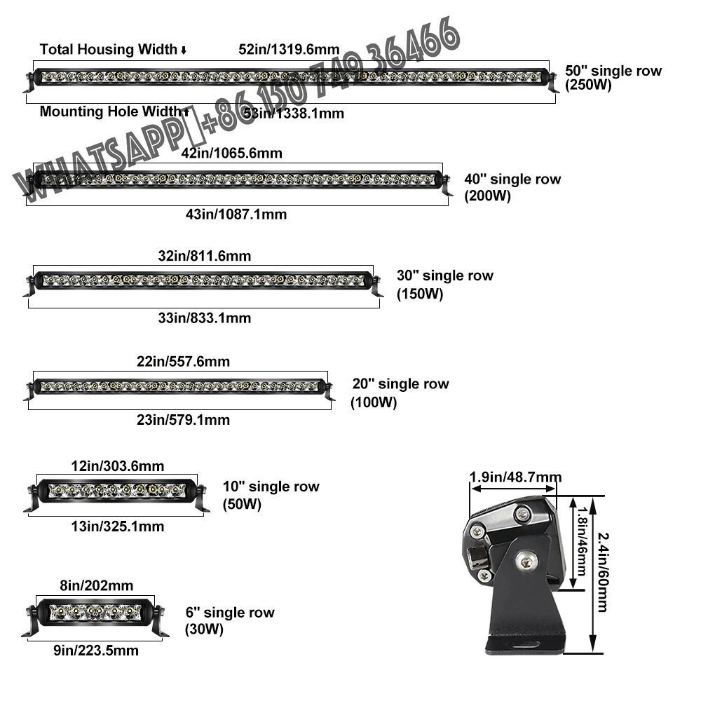 

AURORA USA Designed Screwless Offroad Car ATV Led Light Bar 4x4 20inch Single Row Led Lights
