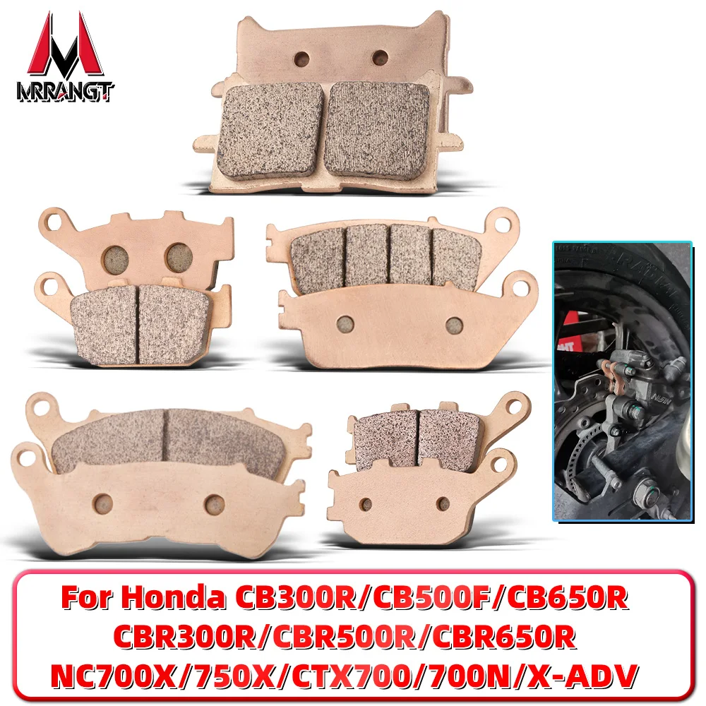 

MRRANGT Sintered Metal Motorcycle Brake Pads Kit For Honda CB CBR 300 500 650 R F NC750X CTX700 X-ADV Front Rear Brake Pads