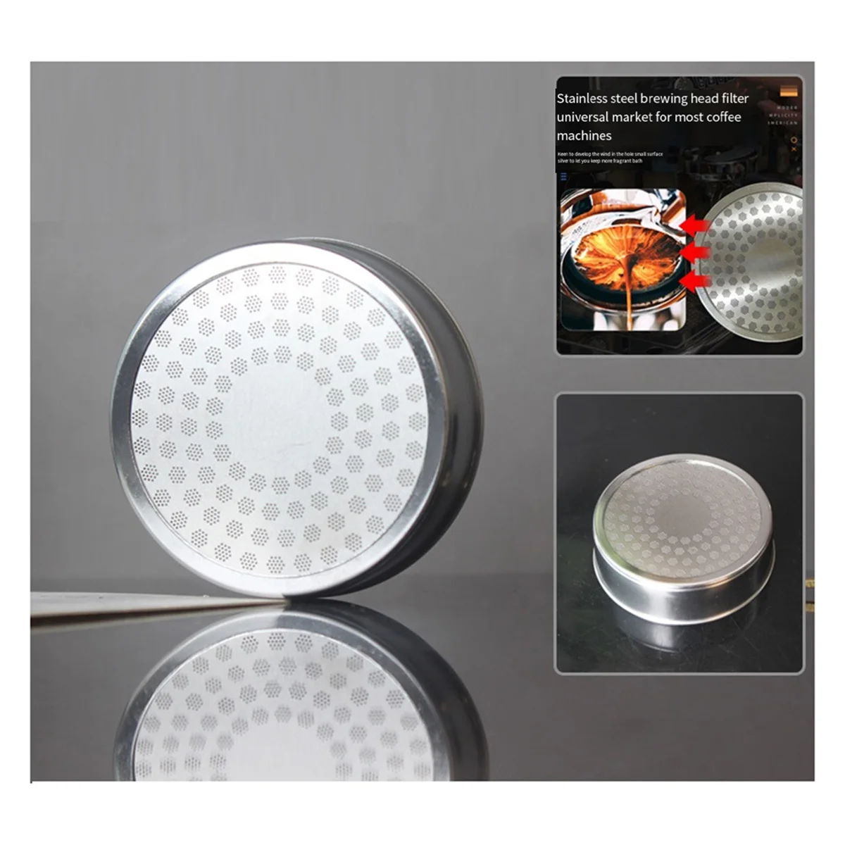 Reemplazo de pantalla de ducha N85R para máquina de café con cabezal de grupo Espresso E61, filtro de cabezal de ebullición para máquina de café filtro de ducha