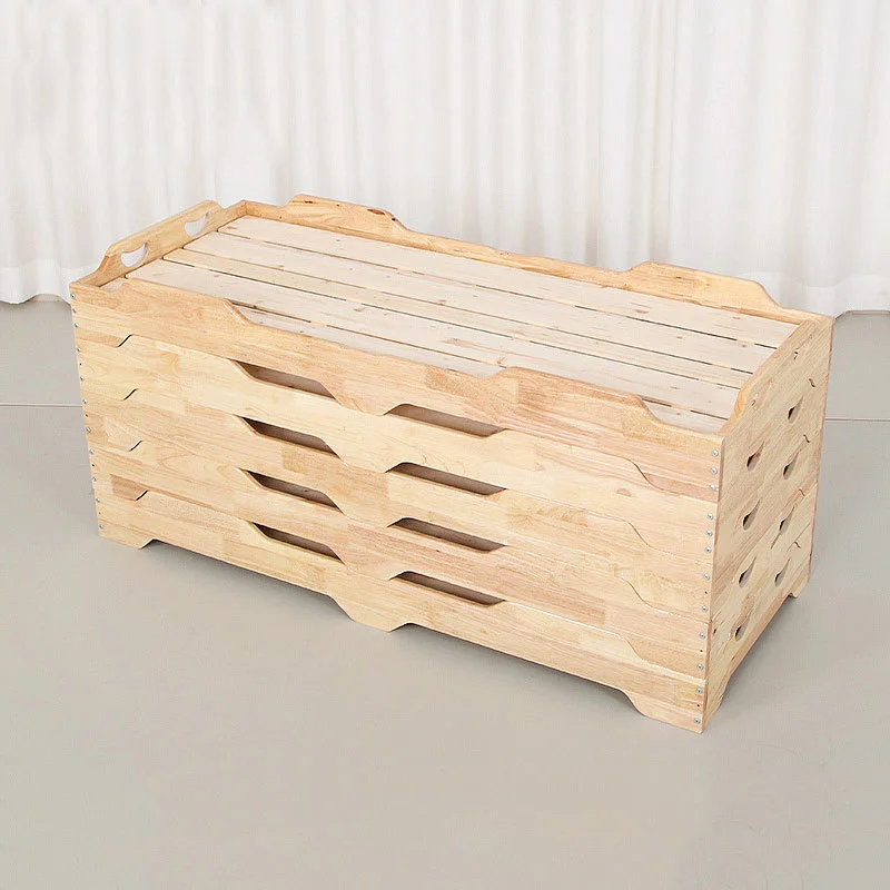 Tempat Tidur Tidur Siang TK Kayu Solid Lapis Tempat Tidur Anak Tempat Tidur Sekolah Dasar Tempat Tidur Bayi