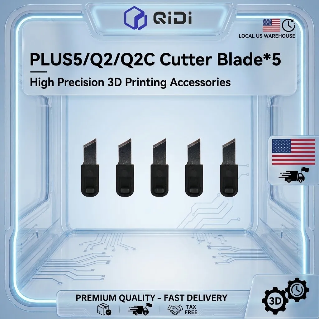 Original QIDI Plus5 Q2 Q2C Cutter Blade 5pcs Filament Cutting Blade Replacement Accessory for 3D Printer US Shipping