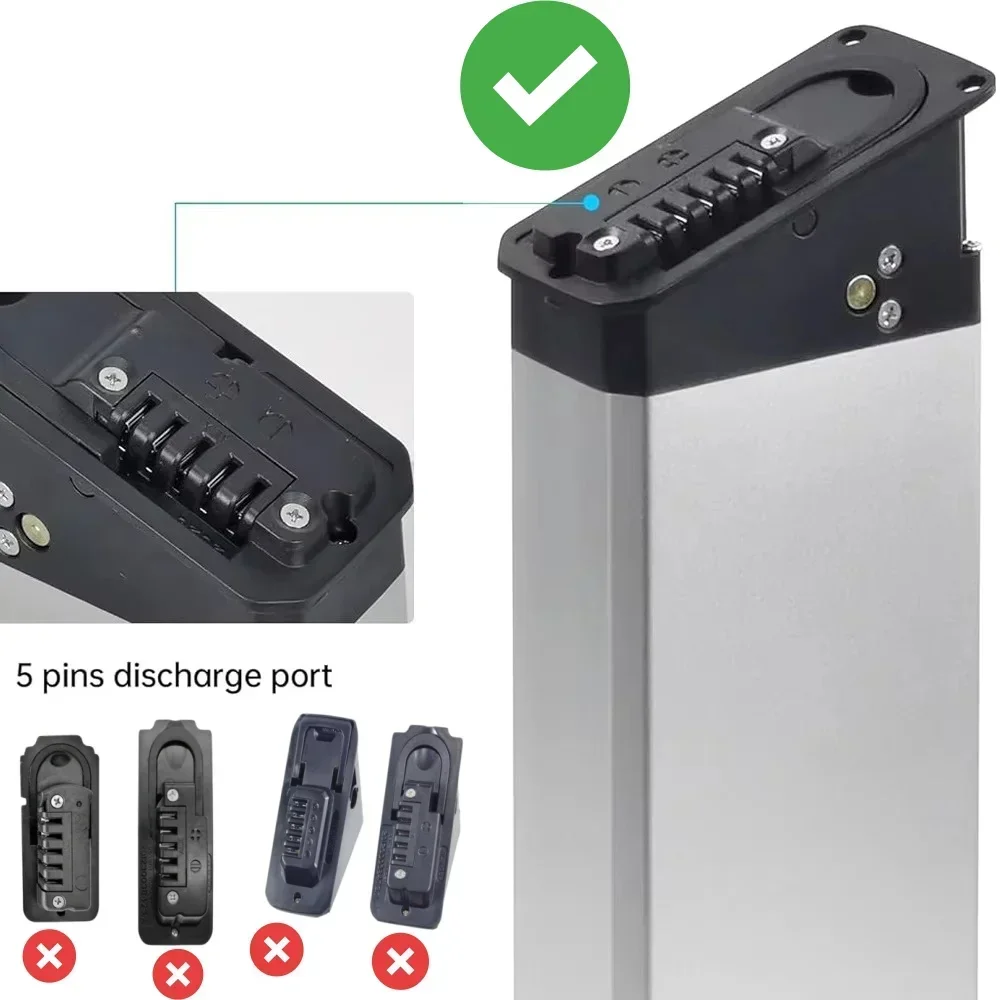 48V E-Bike-Akku 13Ah 16Ah 17Ah 17,5Ah DCH-009 mit integriertem 30A BMS für das neue Engwe EP-2 Pro Engine Pro Upgraded MATE X Falt-E-Bike, inklusive 54,6V Akkuladegerät – Detail 3