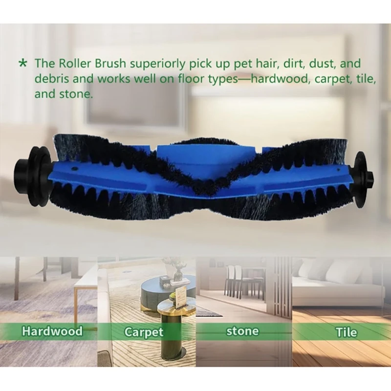 قطع غيار مكنسة كهربائية روبوت ، فرشاة دوارة رئيسية ، فرشاة جانبية لمرشح HEPA ، قماش ممسحة ، خرق ، Proscenic pp