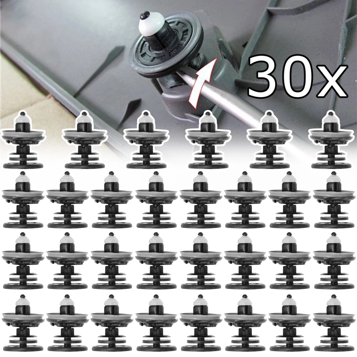 

For VW Transporter T5 T6 2003 - 2015 Multivan Doubleback Car Door Panel Card Trim Clips Interior Fastener Push Rivet Accessories