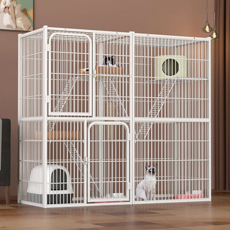 

New Storage Rack Cat Cage multilayer Storey Villa Super Cat Climbing Rack Cats Nest House переноска для кошек pet cages dogs