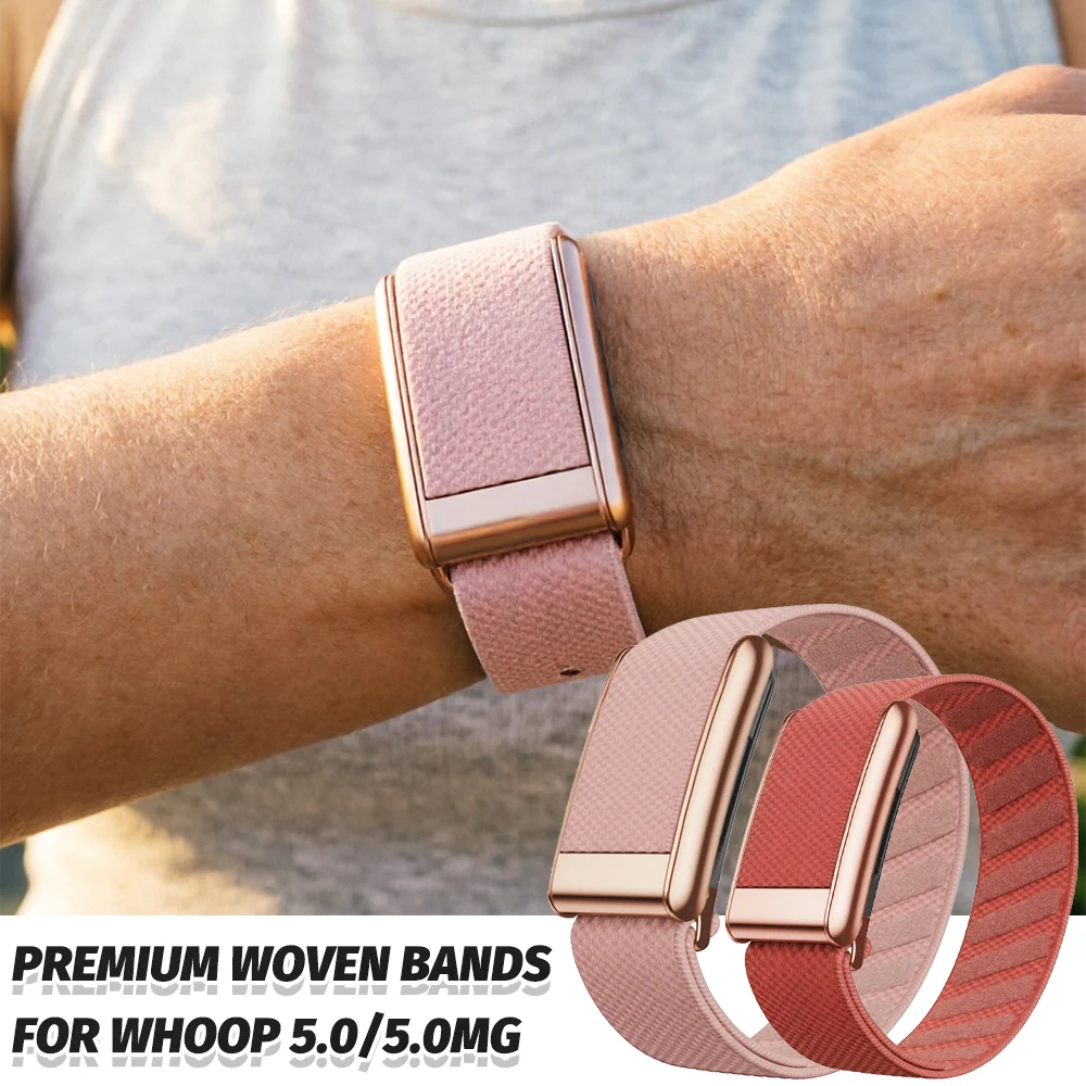 SuperKnit Sport Wristband Compatible for Whoop 5.0 MG / Whoop 5.0 Bands One Peak and Life Breathable Nylon Adjustable Straps