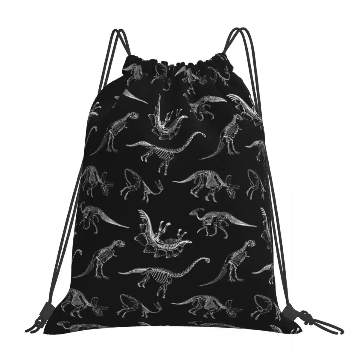 

Dinosaur Skeletons Backpacks Casual Portable Drawstring Bags Drawstring Bundle Pocket Storage Bag BookBag For Travel School