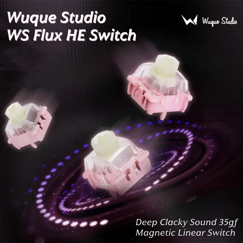 キーボード Wuque Studio WS Flux Deep Clacky Wuque Studio WS Flux HE Switch Deep Clacky Sound 35gf Magnetic