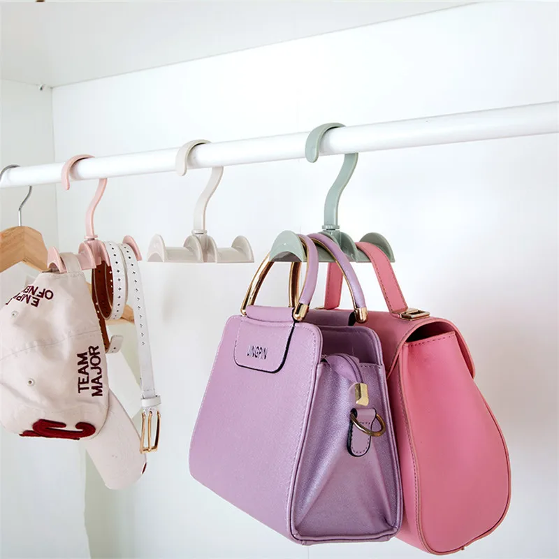 

New Creative 360-degree Rotation Wardrobe Bag Hooks,Handbag Hat Organizer Hanger,Wardrobe Bag Hat Tie Storage Rack