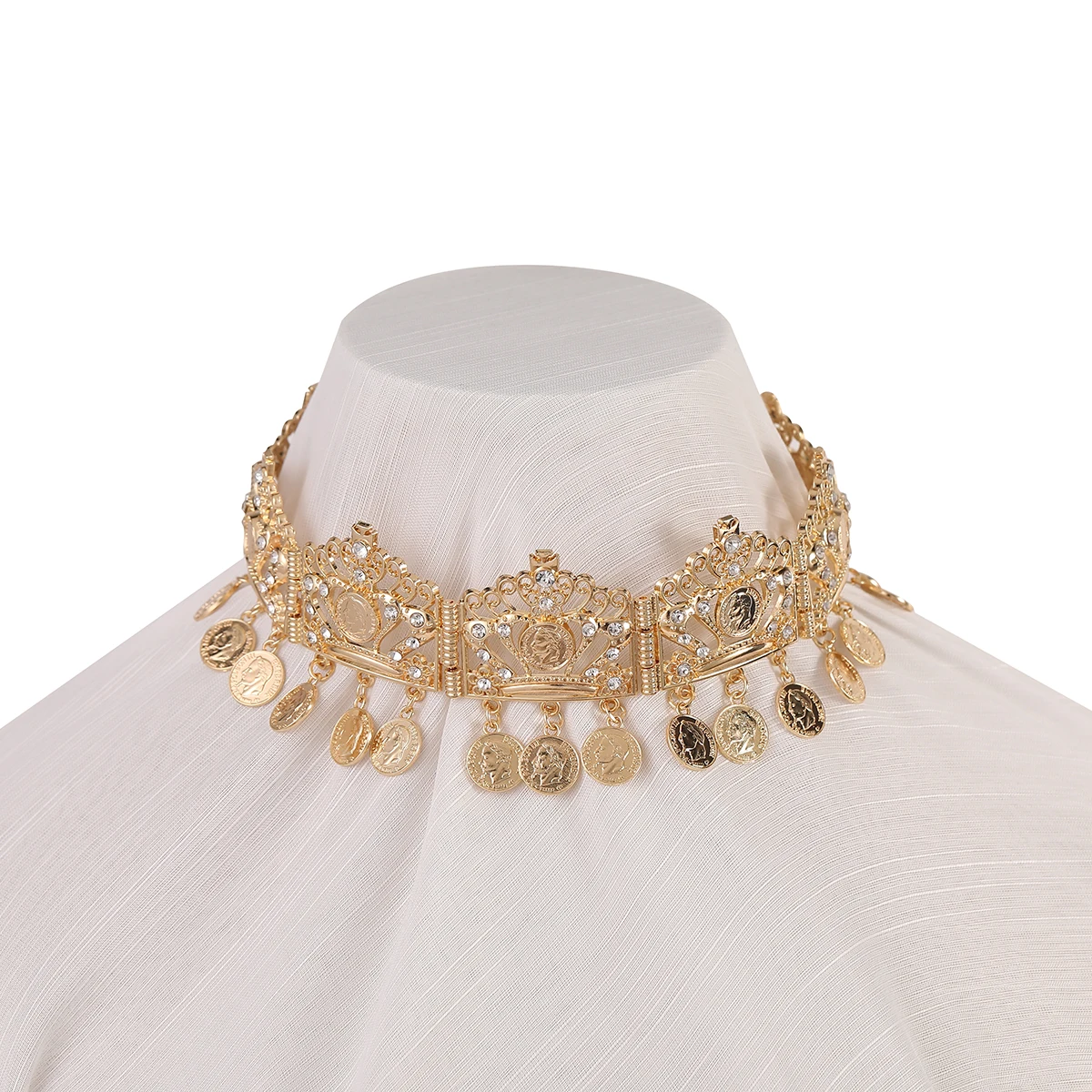 

Algerian Bride Hair Chain Head Design Women's Head Chain Jewelry Crystal Hair Accessories Hairwear