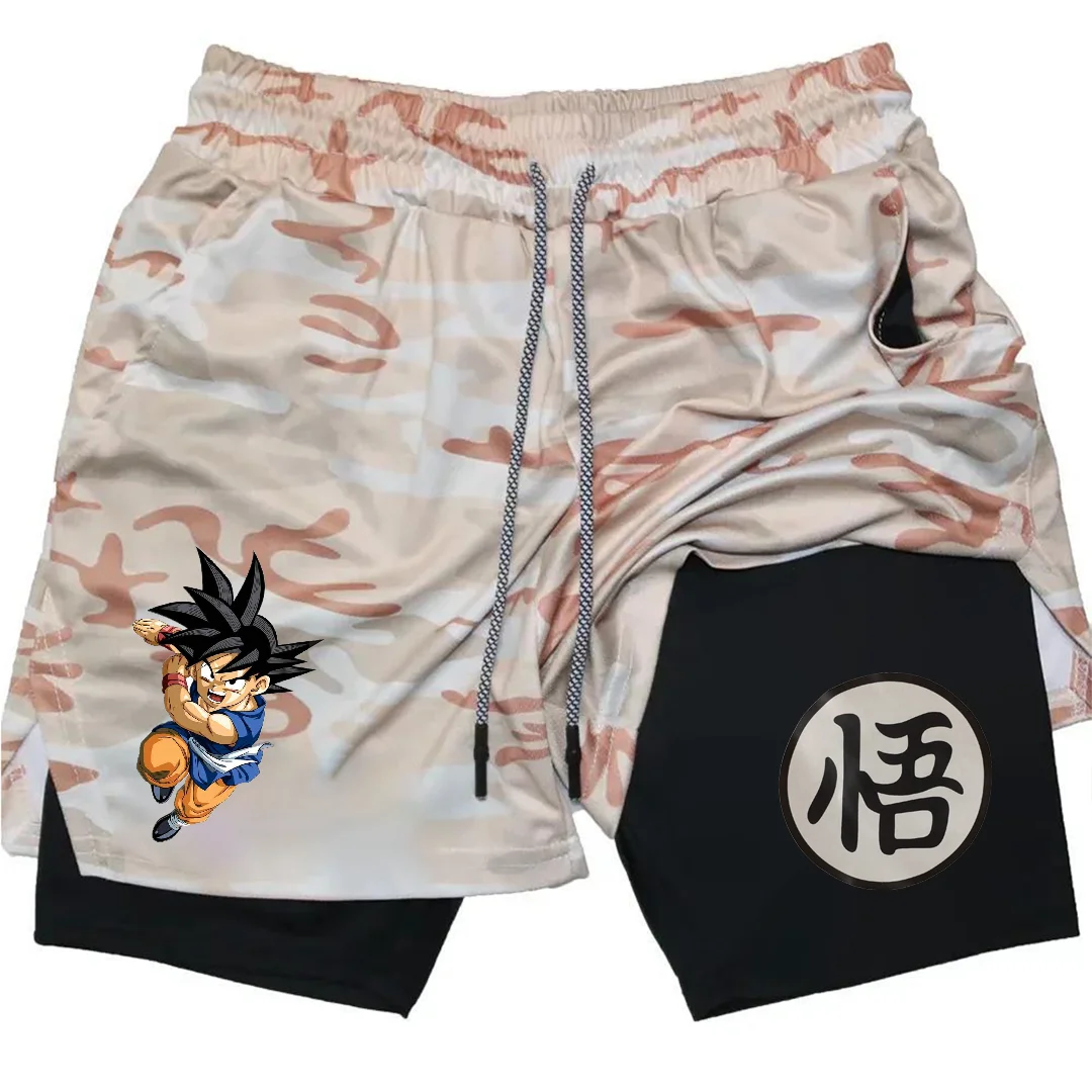 Summer Sporty Versatile Quick Dry Anime Print Men's Shorts Everyday Casual Personality Print Shorts 2024