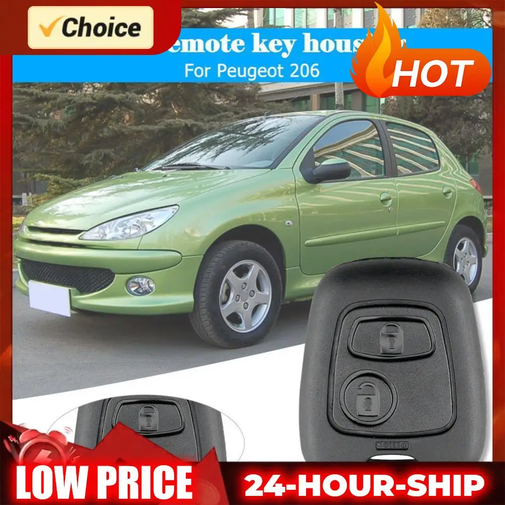 

Практичный чехол для автомобильного ключа с дистанционным управлением, сменный корпус для ключа-брелока, противоударная накладка на кнопки автомобильного ключа, износостойкая, для Peugeot 206