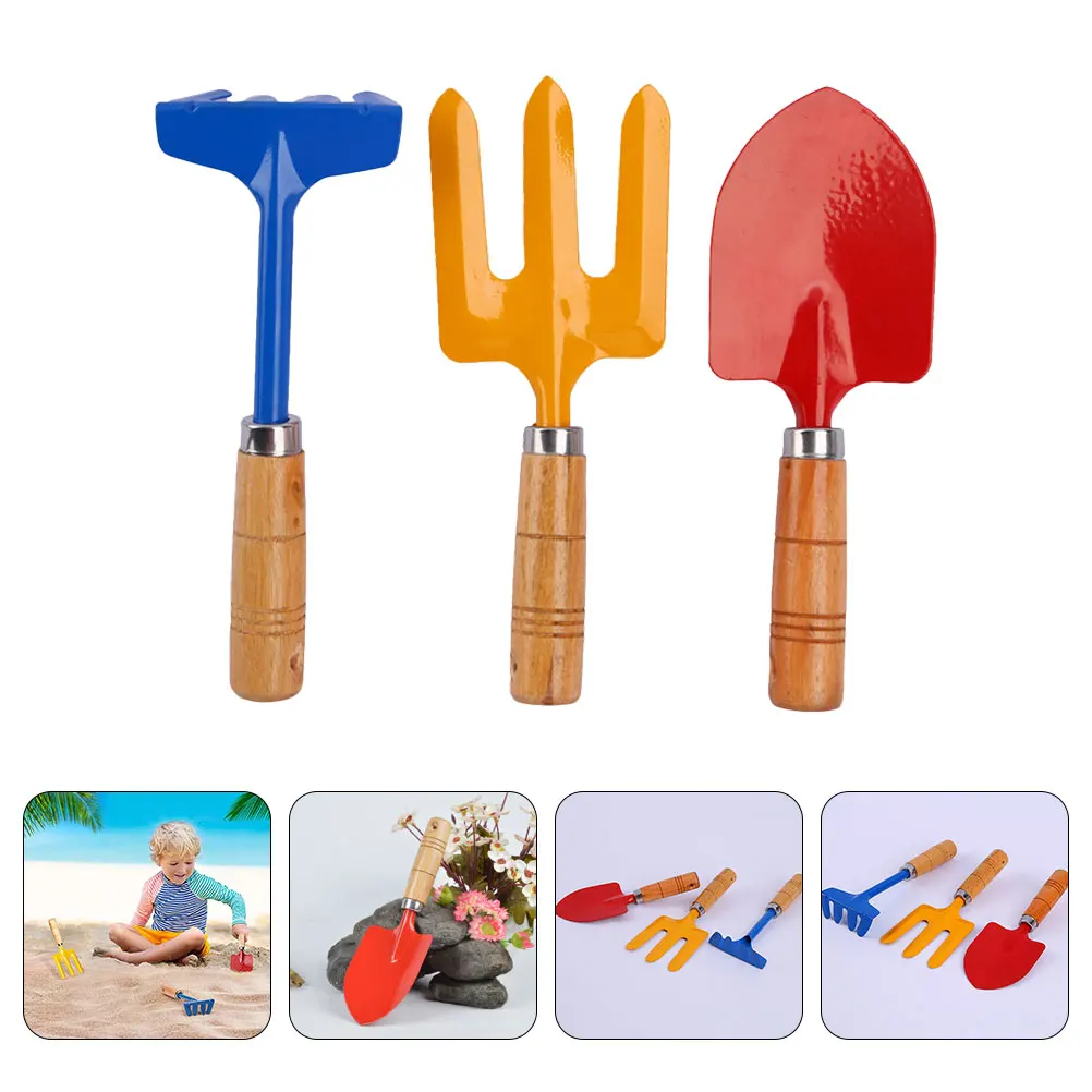 1 ensemble pelle de jardin outil poignée rouge jaune bleu plage sable plage sable outil pelle jouet jardinage