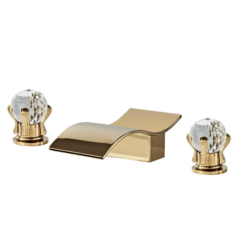 

Three-hole washbasin, faucet, toilet, bathroom cabinet, bathtub, sink.