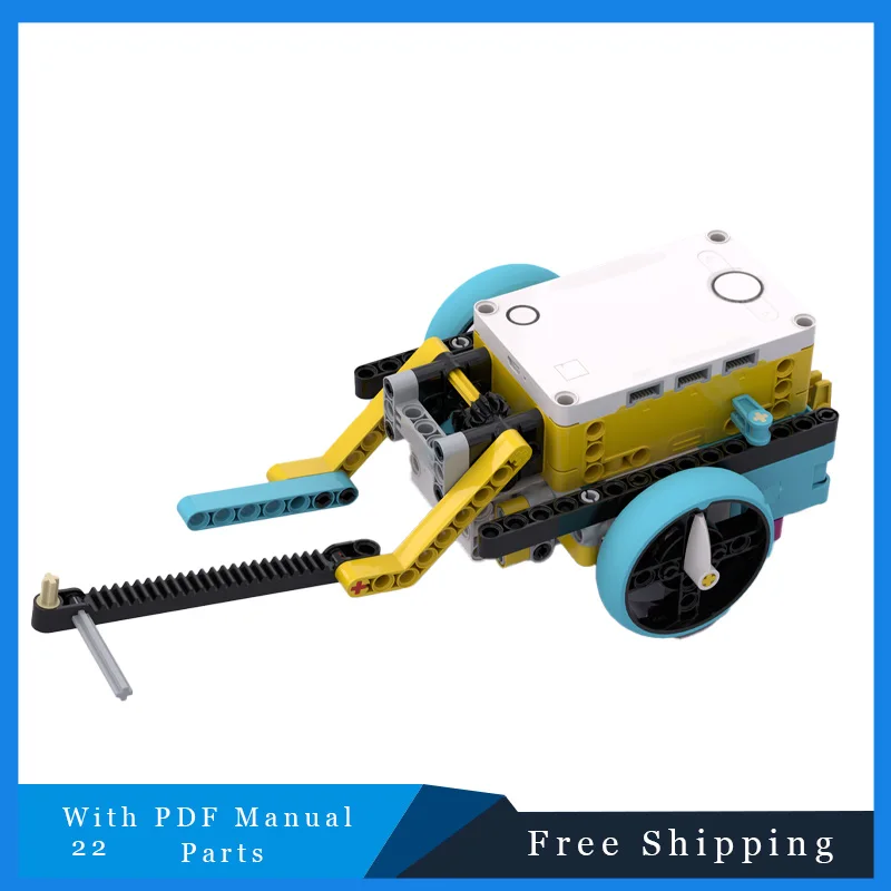 22 pçs moc criativo simples braço de levantamento modular blocos de construção modelo coletar brinquedos para crianças educação diy montagem presentes aniversário