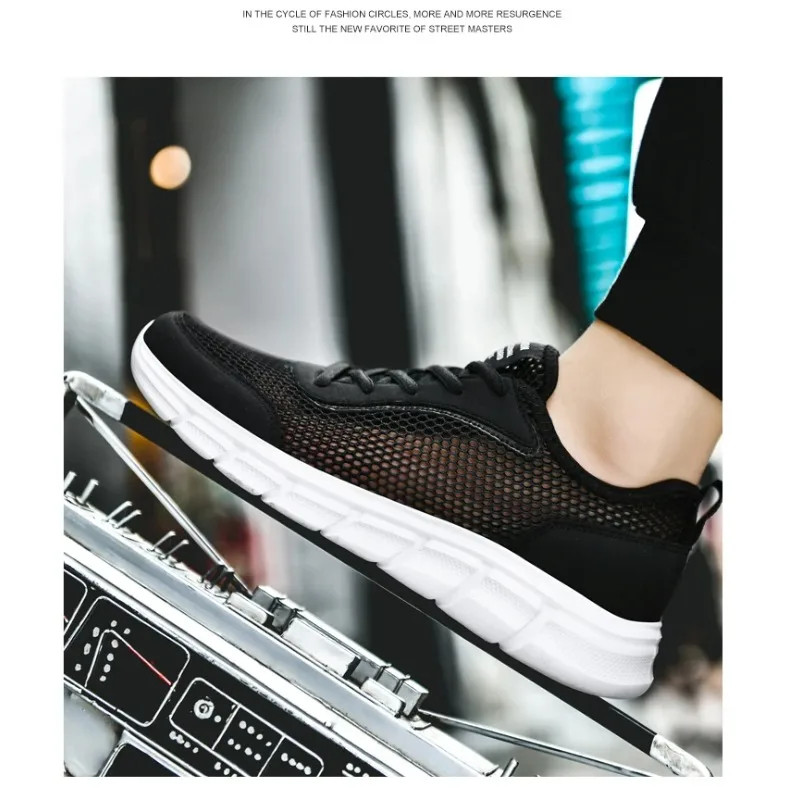 

Men's Casual Lace-Up Walking Footwear Tenis Masculino Zapatillas Hombre Summer Mesh Shoes Men Sneakers Breathable Light