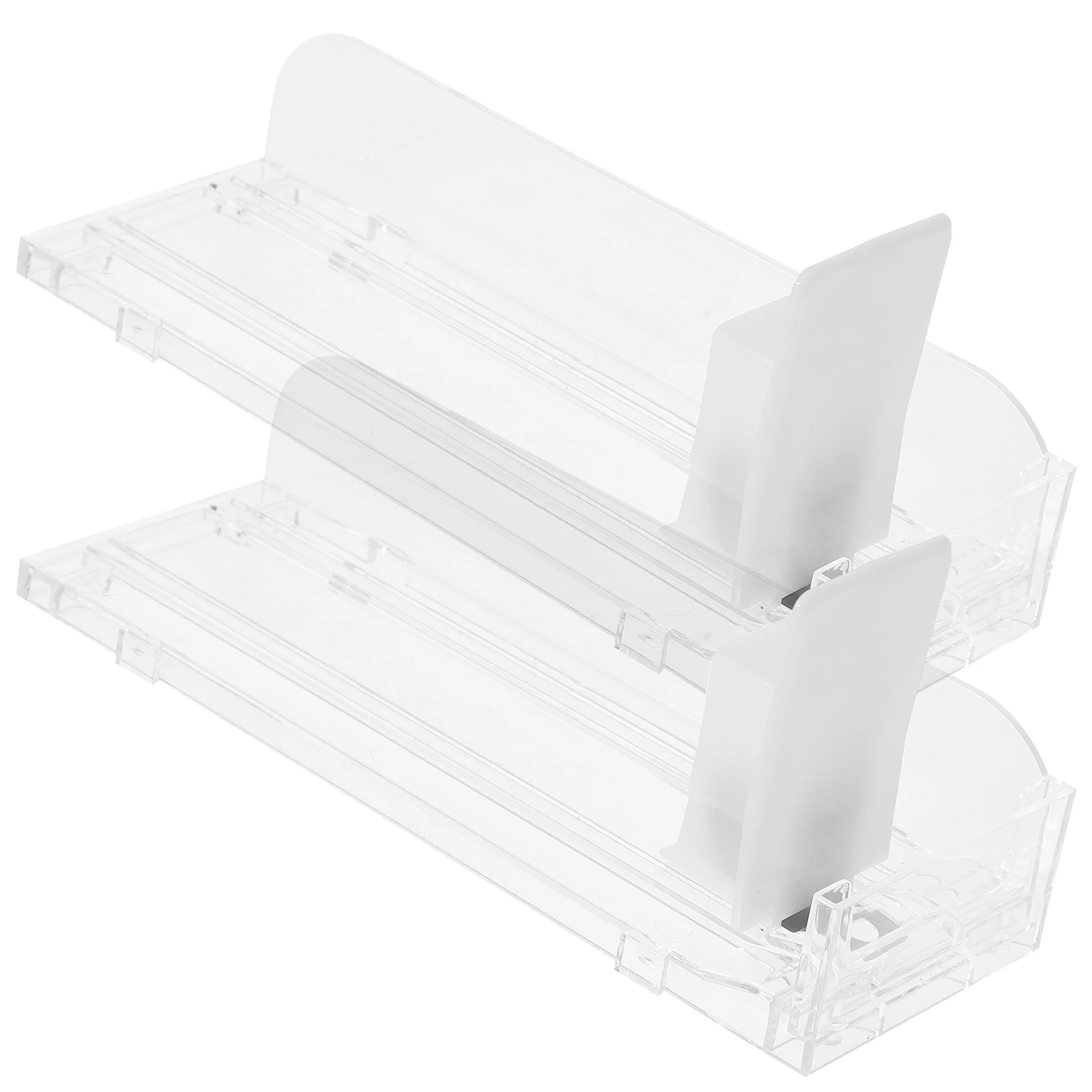

2Pcs Automatic Cigarette Showcase Rack Plastic Dispenser Display Clear Pusher Case Lightweight Store