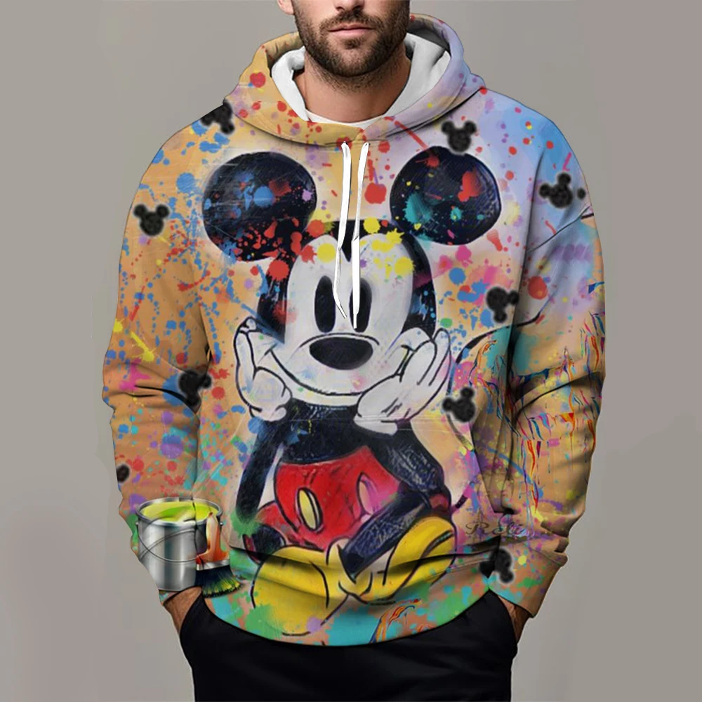 Disney Minnie Mouse Sweatshirt Women\'s Spring Fashion Boy Girl Kids Anime Hoodies 3D Printed Autumn Casual Men Hoodie