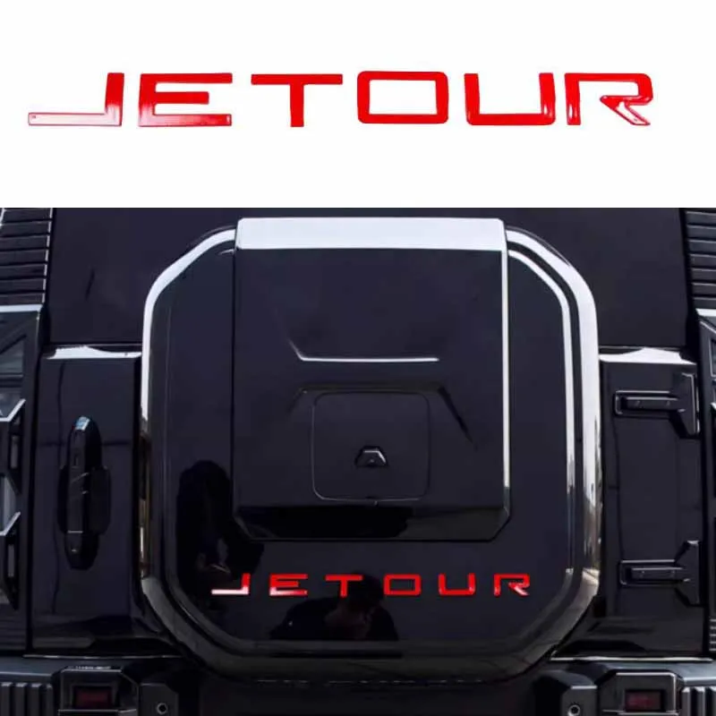 Car Spare Tire Letter Fit for JETOUR Traveler T2 2023-2024 Modified Front Engine Hood Letter Sticker Easy Installation