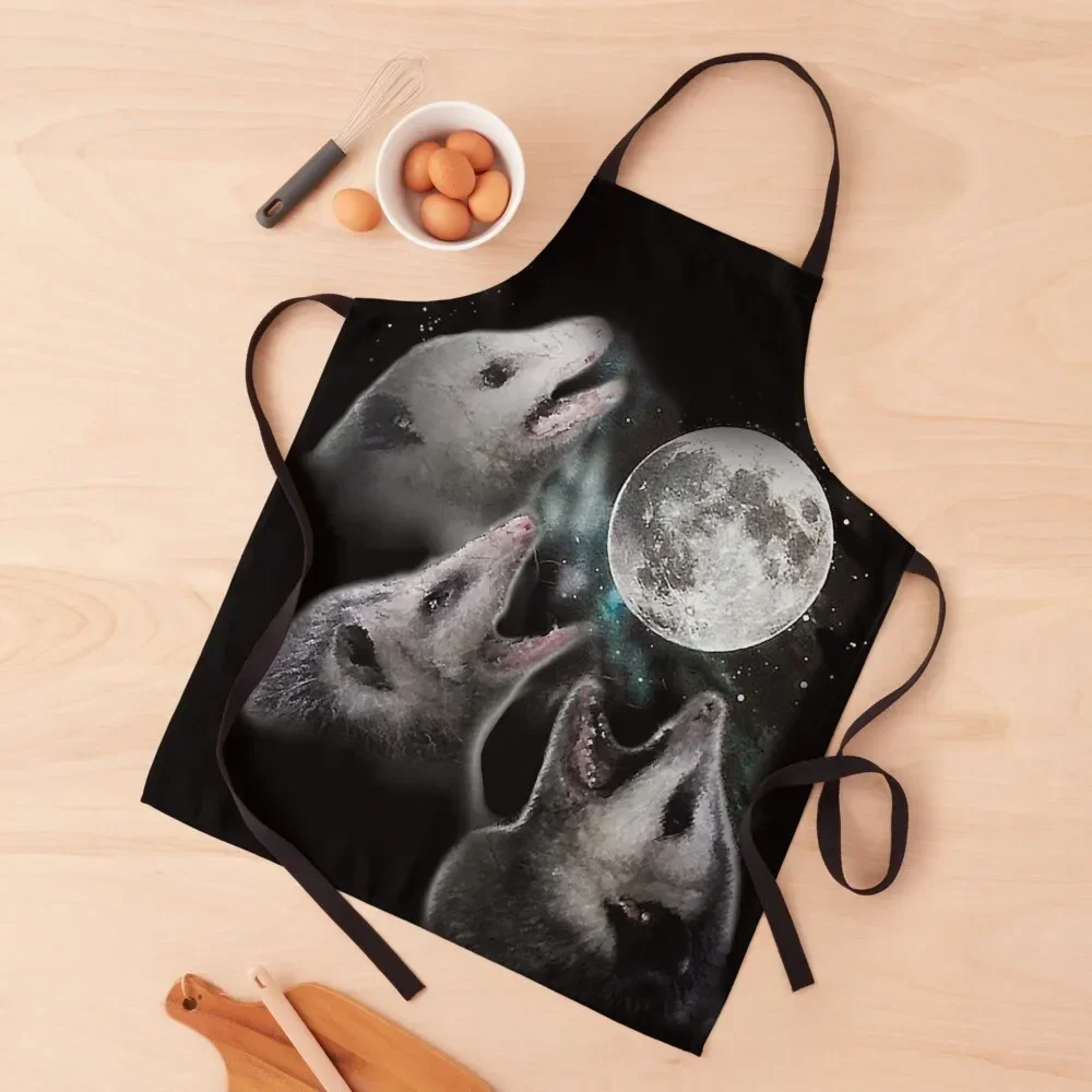 

Possum moon Apron Chef Uniform For Men innovative kitchen and home items christmas Women Kitchen'S Apron